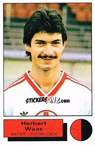 Sticker Herbert Waas - German Football Bundesliga 1985-1986 - Panini