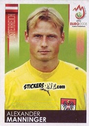 Figurina Alexander Manninger - UEFA Euro Austria-Switzerland 2008 n. 156 - Panini
