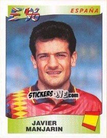 Sticker Javier Manjarin - UEFA Euro England 1996 n. 133 - Panini