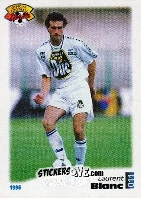 Figurina Laurent Blanc - U.N.F.P. Football Cards 1995-1996 n. 11 - Panini
