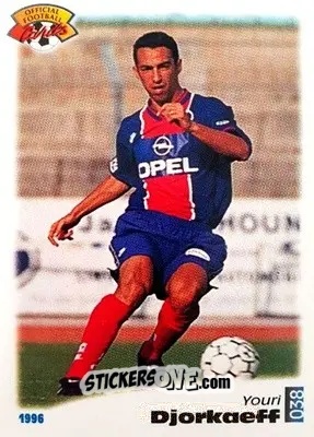 Cromo Youri Djorkaeff - U.N.F.P. Football Cards 1995-1996 n. 38 - Panini