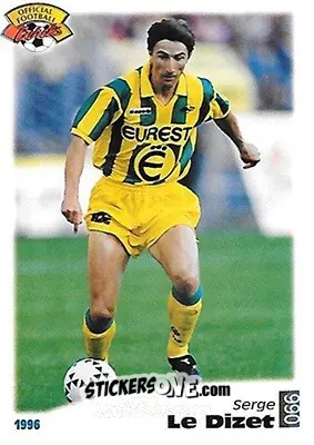 Figurina Serge Le Dizet - U.N.F.P. Football Cards 1995-1996 n. 66 - Panini