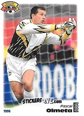Sticker Pascal Olmeta - U.N.F.P. Football Cards 1995-1996 n. 86 - Panini