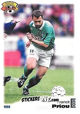 Cromo Franck Priou - U.N.F.P. Football Cards 1995-1996 n. 92 - Panini