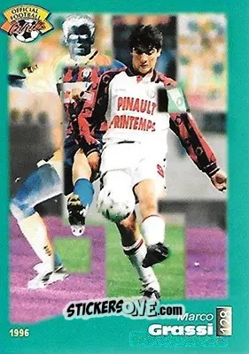 Sticker Marco Grassi - U.N.F.P. Football Cards 1995-1996 n. 128 - Panini