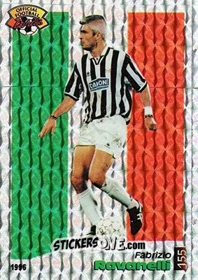 Cromo Fabrizio Ravanelli - U.N.F.P. Football Cards 1995-1996 n. 155 - Panini
