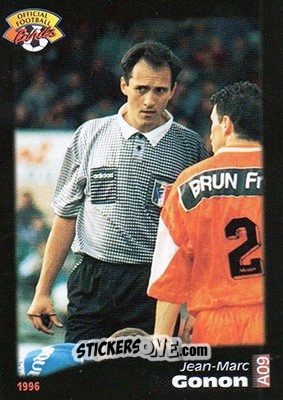 Figurina Jean-Marc Gonon - U.N.F.P. Football Cards 1995-1996 n. A9 - Panini