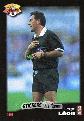Figurina Serge Leon - U.N.F.P. Football Cards 1995-1996 n. A14 - Panini