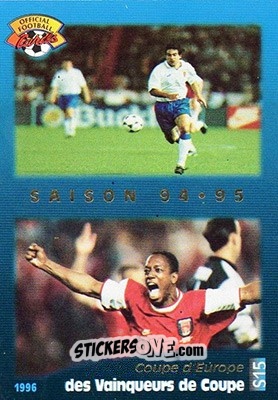 Cromo Coupe d'fEurope des Vainqqueurs de Coupe - U.N.F.P. Football Cards 1995-1996 n. S15 - Panini