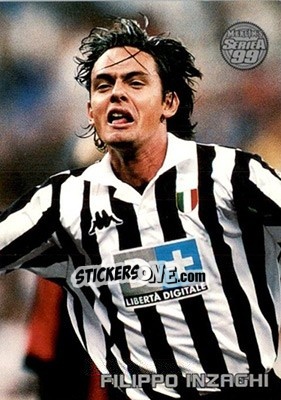Cromo Filippo Inzaghi - Serie A 1998-1999 n. 26 - Merlin