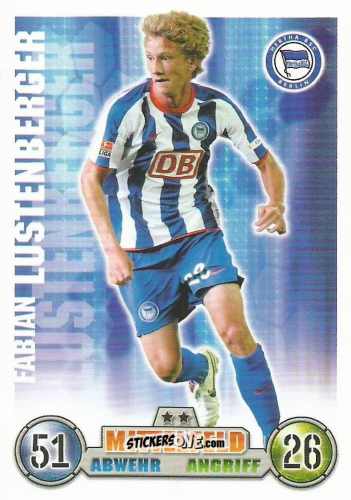 Sticker Fabian Lustenberger - German Fussball Bundesliga 2008-2009. Match Attax n. 8 - Topps