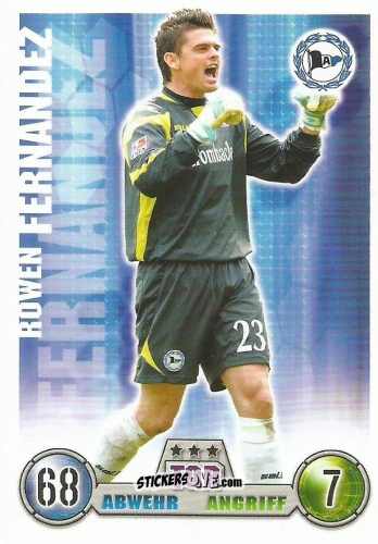 Sticker Rowen Fernandez - German Fussball Bundesliga 2008-2009. Match Attax n. 19 - Topps
