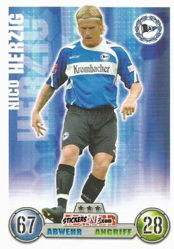 Cromo Nico Herzig - German Fussball Bundesliga 2008-2009. Match Attax n. 23 - Topps