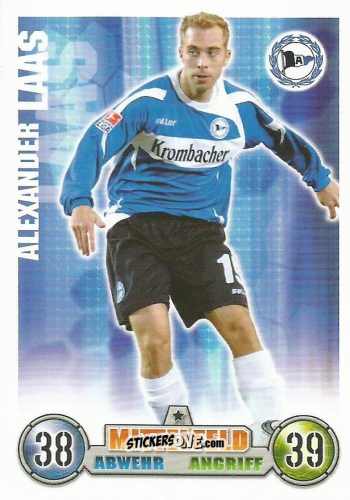 Sticker Alexander Laas - German Fussball Bundesliga 2008-2009. Match Attax n. 26 - Topps