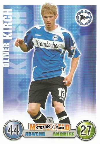 Sticker Oliver Kirch - German Fussball Bundesliga 2008-2009. Match Attax n. 27 - Topps