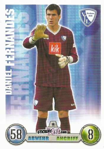 Sticker Daniel Fernandes - German Fussball Bundesliga 2008-2009. Match Attax n. 37 - Topps