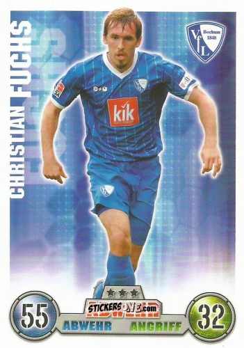 Figurina Christian Fuchs - German Fussball Bundesliga 2008-2009. Match Attax n. 39 - Topps