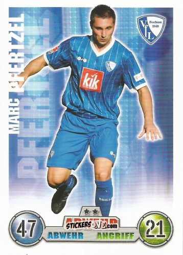 Sticker Marc Pfertzel - German Fussball Bundesliga 2008-2009. Match Attax n. 40 - Topps