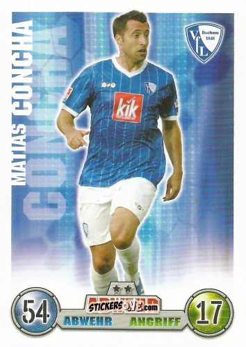 Cromo Matias Concha - German Fussball Bundesliga 2008-2009. Match Attax n. 42 - Topps