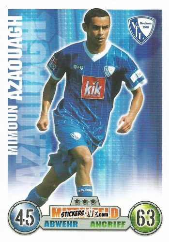 Sticker Mimoun Azaouagh - German Fussball Bundesliga 2008-2009. Match Attax n. 47 - Topps