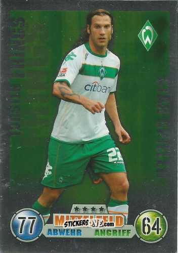 Sticker Torsten Frings - German Fussball Bundesliga 2008-2009. Match Attax n. 72 - Topps