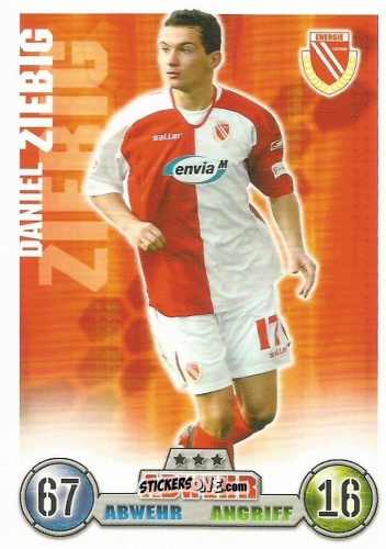 Cromo Daniel Ziebig - German Fussball Bundesliga 2008-2009. Match Attax n. 75 - Topps