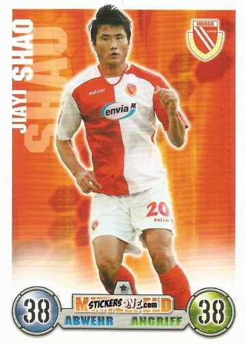 Cromo Jiayi Shao - German Fussball Bundesliga 2008-2009. Match Attax n. 82 - Topps
