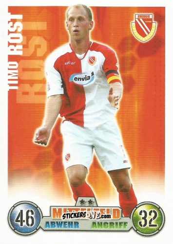 Cromo Timo Rost - German Fussball Bundesliga 2008-2009. Match Attax n. 84 - Topps
