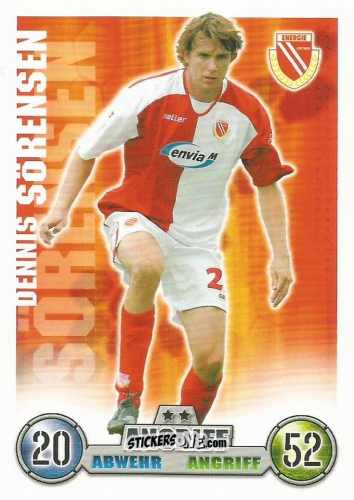 Cromo Dennis Sörensen - German Fussball Bundesliga 2008-2009. Match Attax n. 86 - Topps