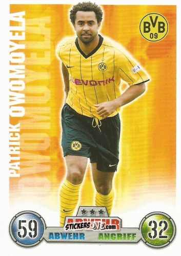 Sticker Patrick Owomoyela - German Fussball Bundesliga 2008-2009. Match Attax n. 97 - Topps