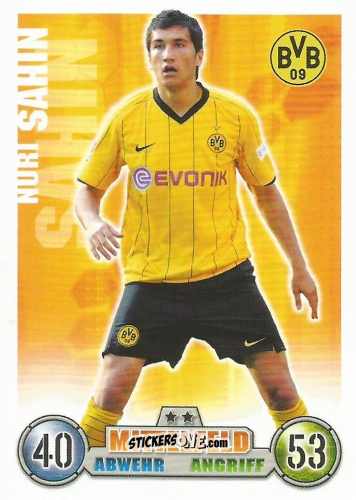 Sticker Nuri Sahin - German Fussball Bundesliga 2008-2009. Match Attax n. 101 - Topps