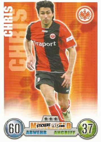 Sticker Chris - German Fussball Bundesliga 2008-2009. Match Attax n. 117 - Topps