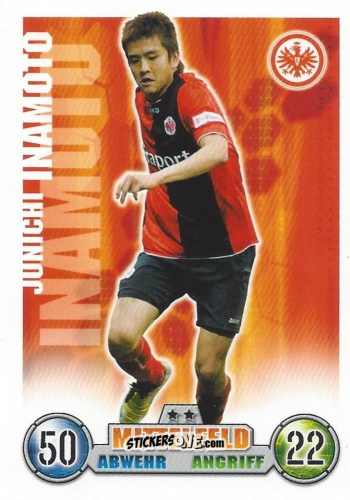 Sticker Junichi Inamoto - German Fussball Bundesliga 2008-2009. Match Attax n. 119 - Topps
