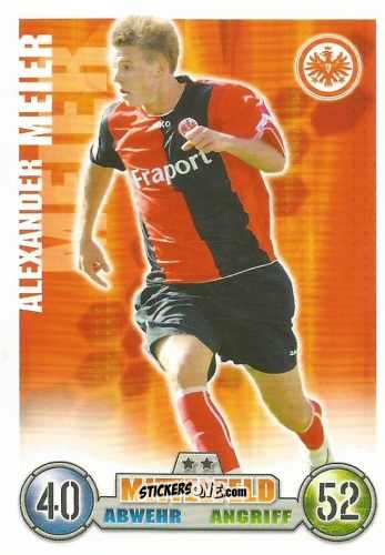 Sticker Alexander Meier - German Fussball Bundesliga 2008-2009. Match Attax n. 122 - Topps
