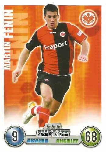 Sticker Martin Fenin - German Fussball Bundesliga 2008-2009. Match Attax n. 123 - Topps