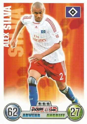 Figurina Alex Silva - German Fussball Bundesliga 2008-2009. Match Attax n. 128 - Topps