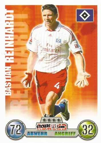 Figurina Bastian Reinhardt - German Fussball Bundesliga 2008-2009. Match Attax n. 129 - Topps