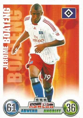 Sticker Jerome Boateng - German Fussball Bundesliga 2008-2009. Match Attax n. 132 - Topps