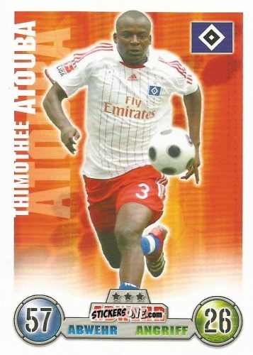 Sticker Thimothee Atouba - German Fussball Bundesliga 2008-2009. Match Attax n. 134 - Topps