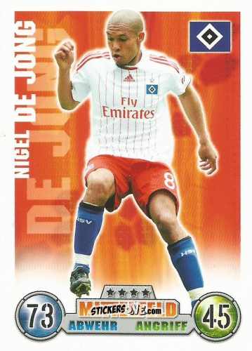 Figurina Nigel De Jong - German Fussball Bundesliga 2008-2009. Match Attax n. 138 - Topps