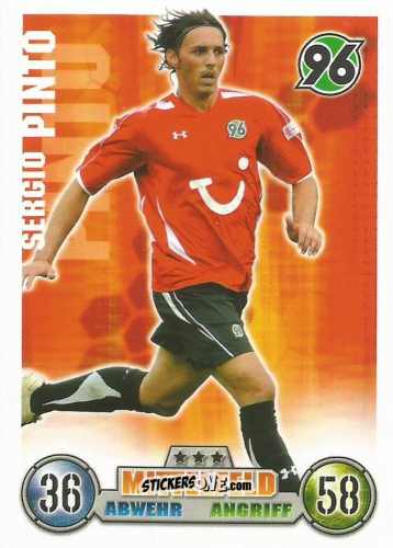 Figurina Sergio Pinto - German Fussball Bundesliga 2008-2009. Match Attax n. 155 - Topps