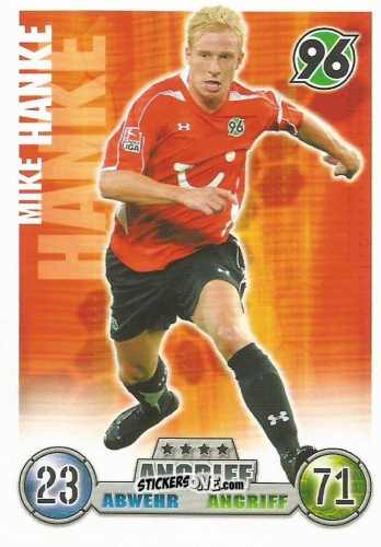 Cromo Mike Hanke - German Fussball Bundesliga 2008-2009. Match Attax n. 160 - Topps