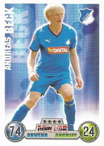 Cromo Andreas Beck - German Fussball Bundesliga 2008-2009. Match Attax n. 164 - Topps