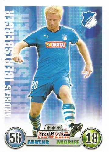 Figurina Andreas Ibertsberger - German Fussball Bundesliga 2008-2009. Match Attax n. 165 - Topps