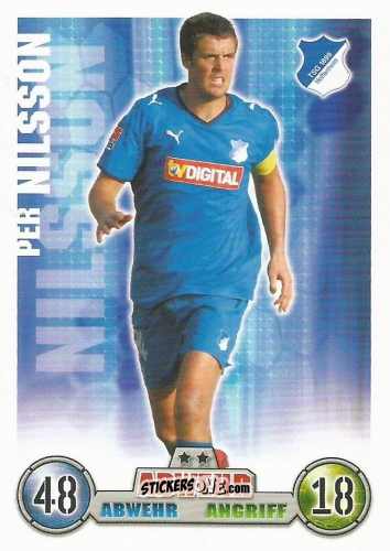 Sticker Per Nilsson - German Fussball Bundesliga 2008-2009. Match Attax n. 169 - Topps