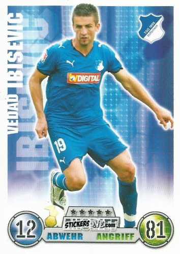 Cromo Vedad Ibisevic - German Fussball Bundesliga 2008-2009. Match Attax n. 177 - Topps