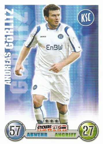 Cromo Andreas Görlitz - German Fussball Bundesliga 2008-2009. Match Attax n. 182 - Topps