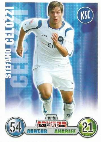 Figurina Stefano Celozzi - German Fussball Bundesliga 2008-2009. Match Attax n. 184 - Topps