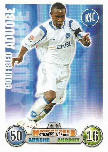 Cromo Godfried Aduobe - German Fussball Bundesliga 2008-2009. Match Attax n. 187 - Topps