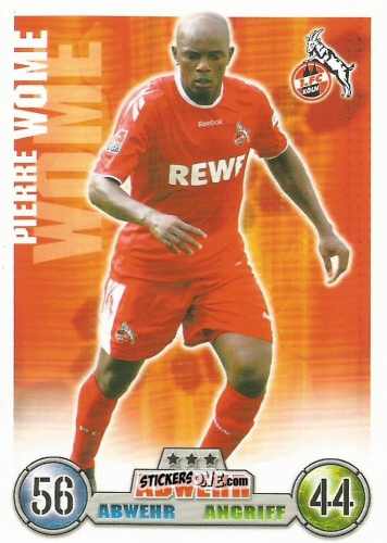 Sticker Pierre Wome - German Fussball Bundesliga 2008-2009. Match Attax n. 204 - Topps